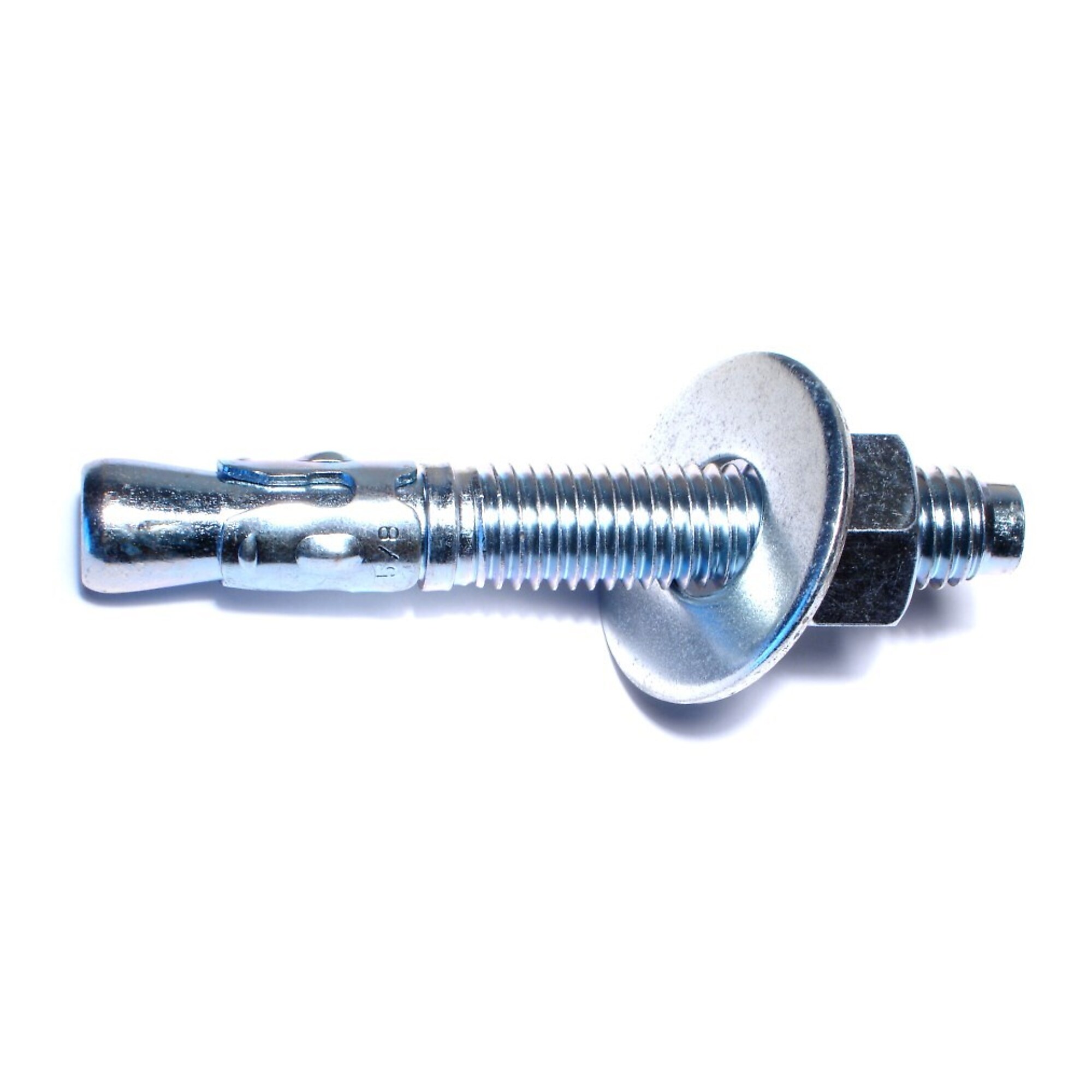 Midwest Fastener Concrete Wedge Anchors - 5/8in. x 4 1/2in., Zinc Plated, Grade 2 Steel, 10 Pcs, Model# 04134